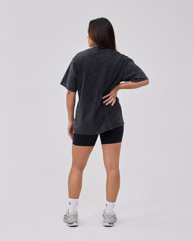 Caged Club T-shirt - Washed Zwart
