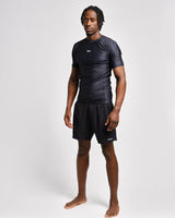 Caged Rashguard Tactical Korte Mouwen - Zwart