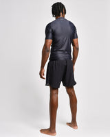 Caged Rashguard Tactical Korte Mouwen - Zwart