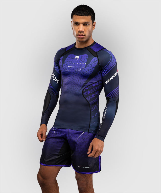 Rashguard Venum x TEKKEN 8 Kazuya – Długie rękawy – Czarny/Fioletowy
