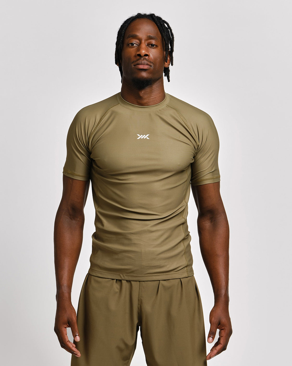 Caged Rashguard Tactical Korte Mouwen - Legergroen