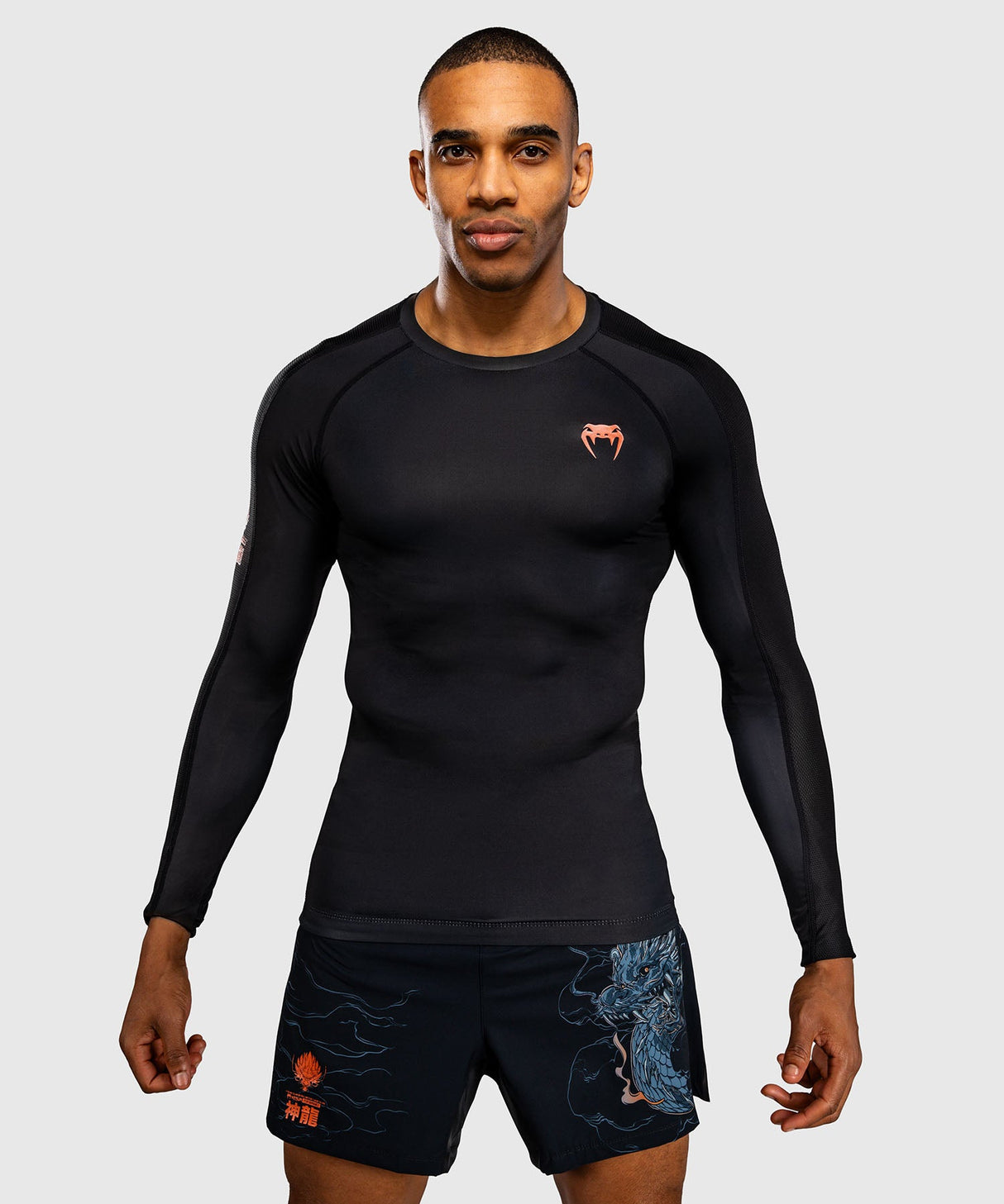 Venum Rashguard Thunder Dragon - Zwart/Grijs/Koper