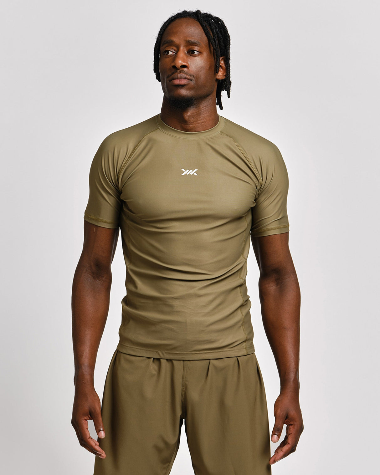 Caged Rashguard Tactical Korte Mouwen - Legergroen