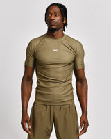 Caged Rashguard Tactical Korte Mouwen - Legergroen