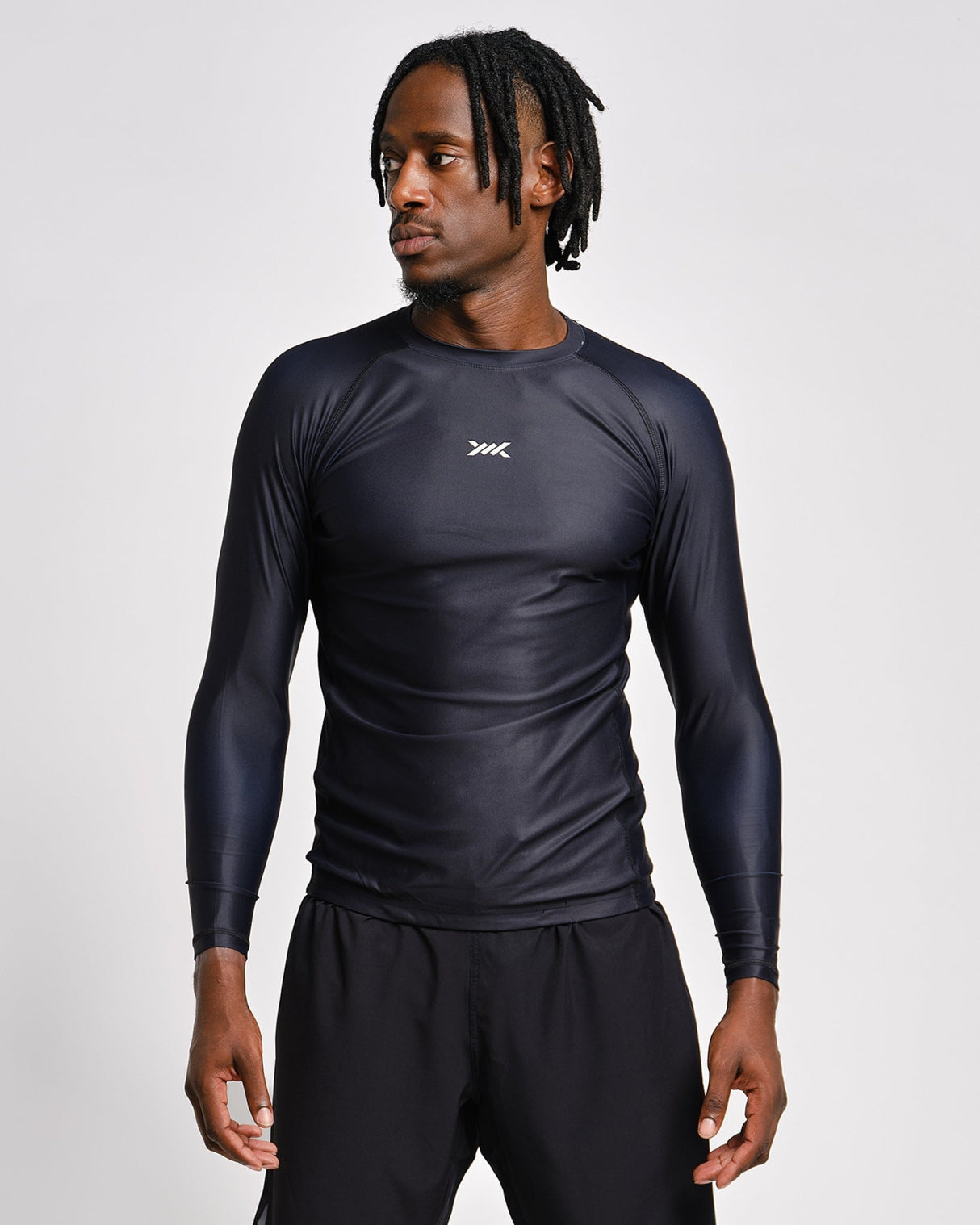 Caged Rashguard Tactical Lange Mouwen - Zwart