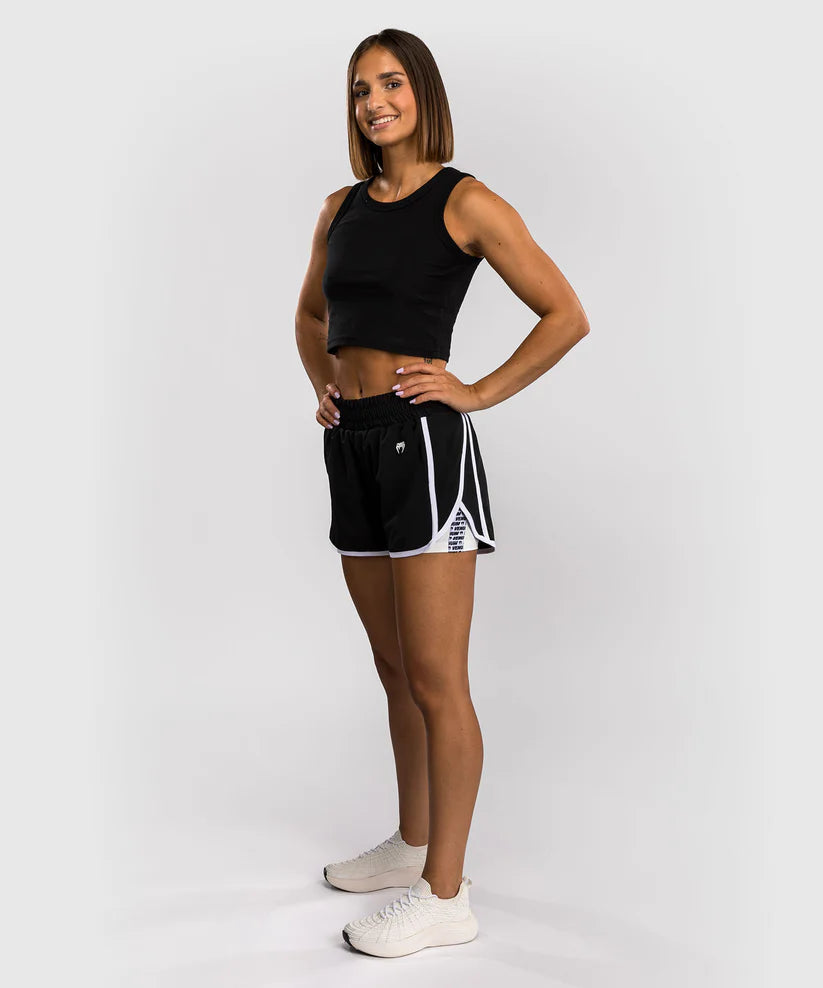 Venum Damen-Trainingsshorts Twilight – Schwarz/Weiß