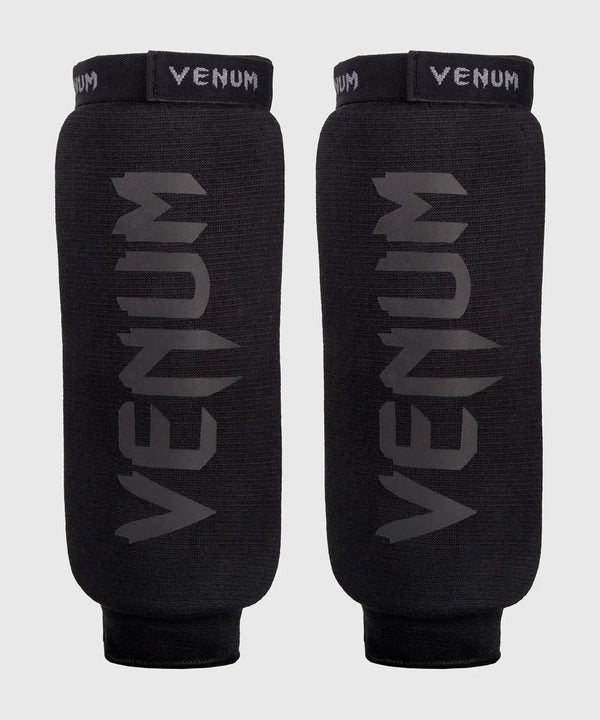 Venum Kickboks Scheenbeschermers Kontact zonder voet - Zwart/Zwart