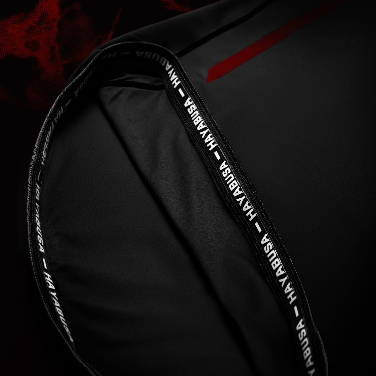 Hayabusa x UFC BJJ Rashguard Korte Mouwen - Zwart/Rood