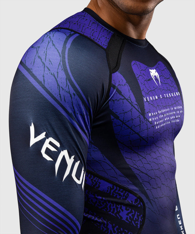 Rashguard Venum x TEKKEN 8 Kazuya – Długie rękawy – Czarny/Fioletowy