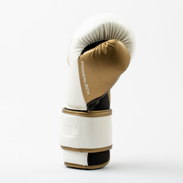 Boxerské rukavice Everlast Powerlock 2R – Bílé/Zlaté