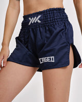 Caged Classic Muay Thai Shorts - Navy Blauw