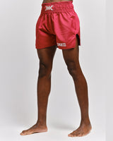 Caged Muay Thai Shorts Classic - Bordeaux Rood/Wit