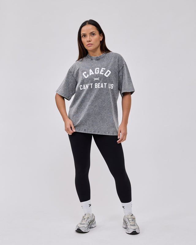 Caged Club T-shirt - Washed Grijs