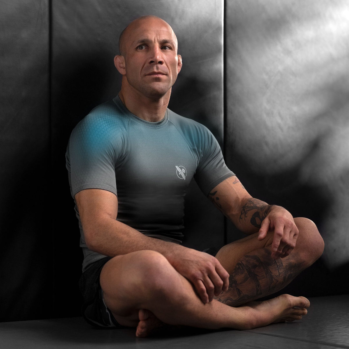 Hayabusa Rashguard Fusion Korte Mouwen - Grijs/Aqua