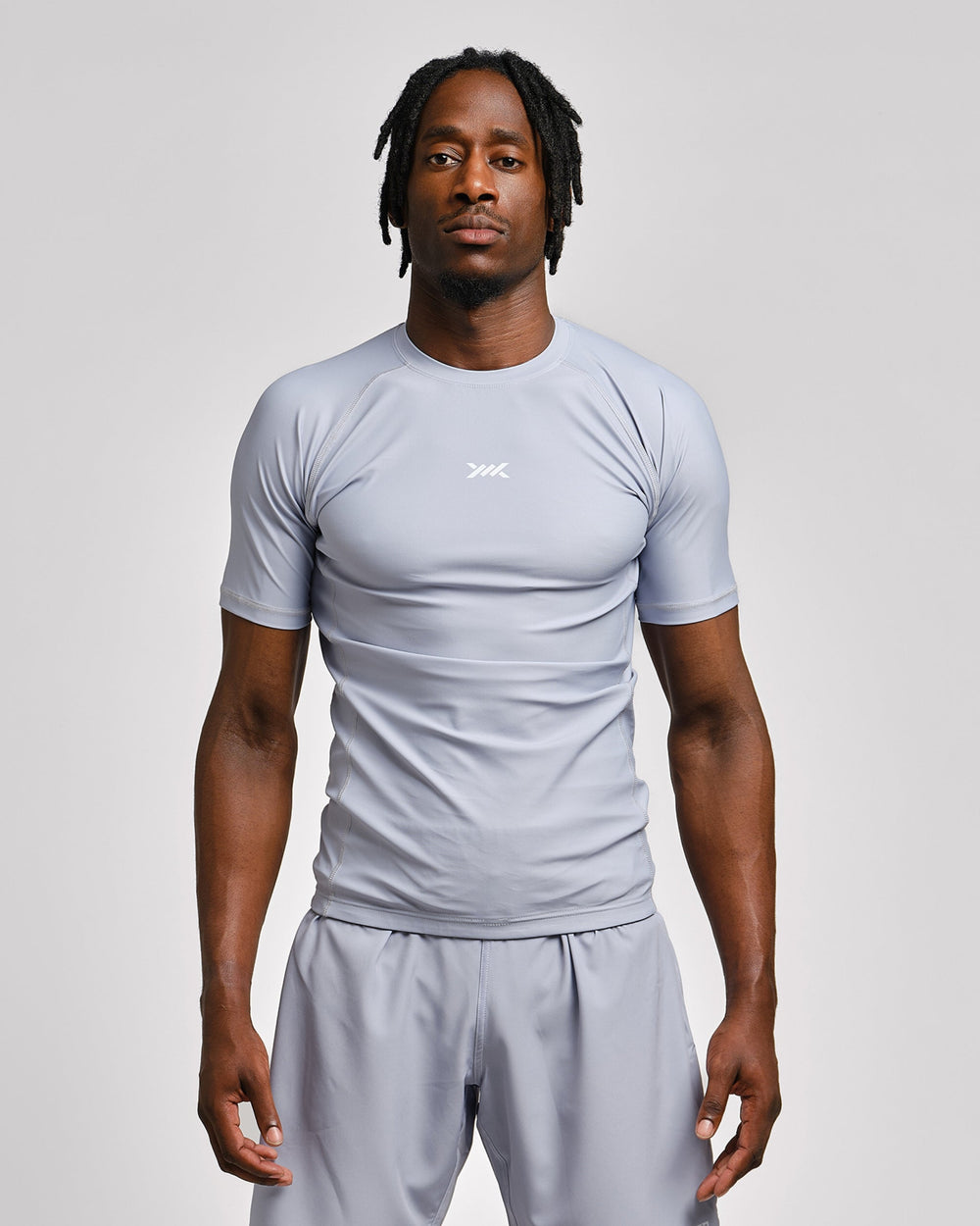 Caged Rashguard Tactical Korte Mouwen - Gunmetal Grey