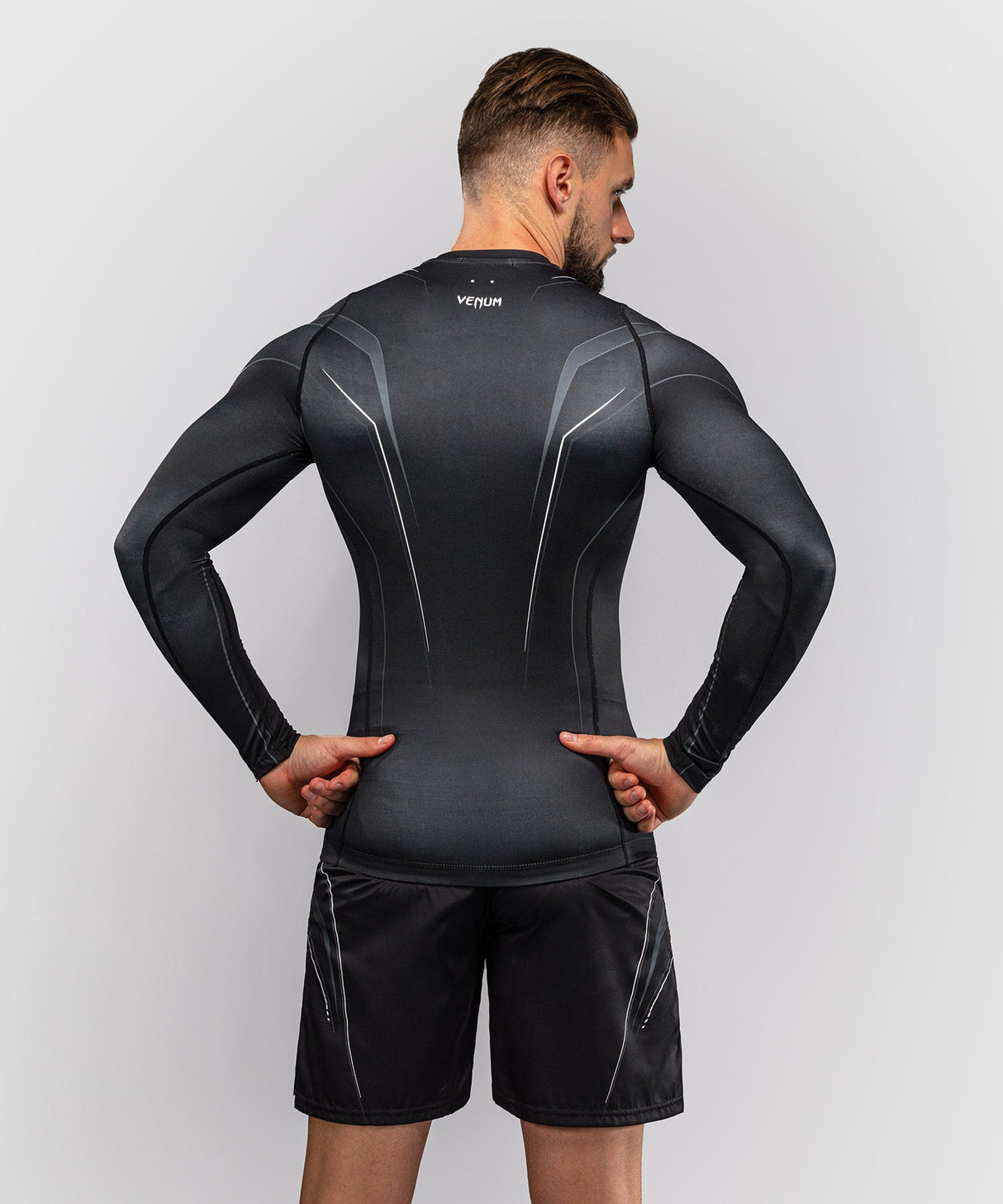 Venum Rashguard Streamline - Zwart/Wit