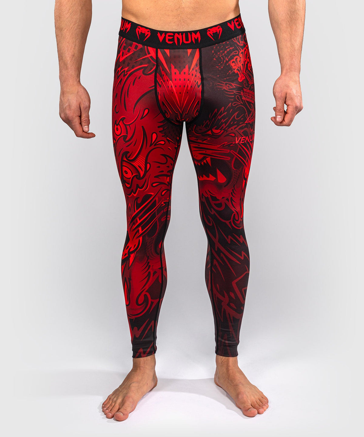 Venum Compressiebroek Wolf Atak - Zwart/Rood