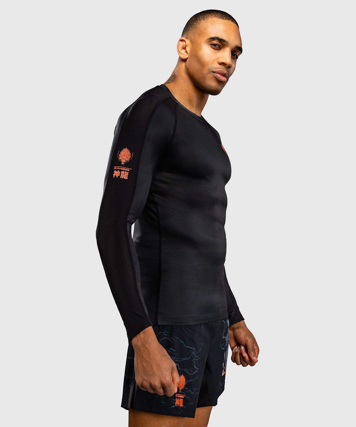 Venum Rashguard Thunder Dragon - Zwart/Grijs/Koper