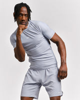 Caged Rashguard Tactical Korte Mouwen - Gunmetal Grey