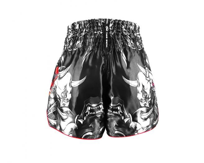 Twins Muay Thai Shorts TTBL Kabuki - Zwart/Grijs/Rood