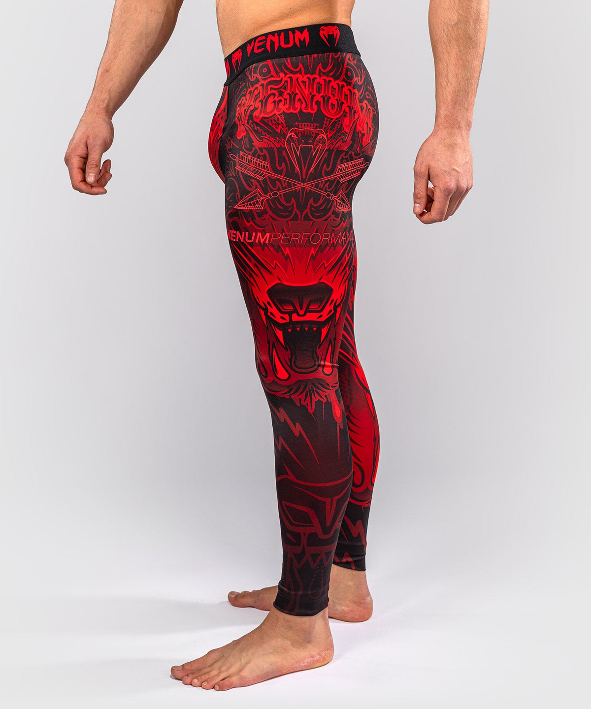 Venum Compressiebroek Wolf Atak - Zwart/Rood