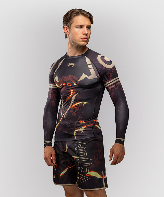 Venum Rashguard x Jujutsu Kaisen Sukuna Lange Mouwen - Zwart/Beige
