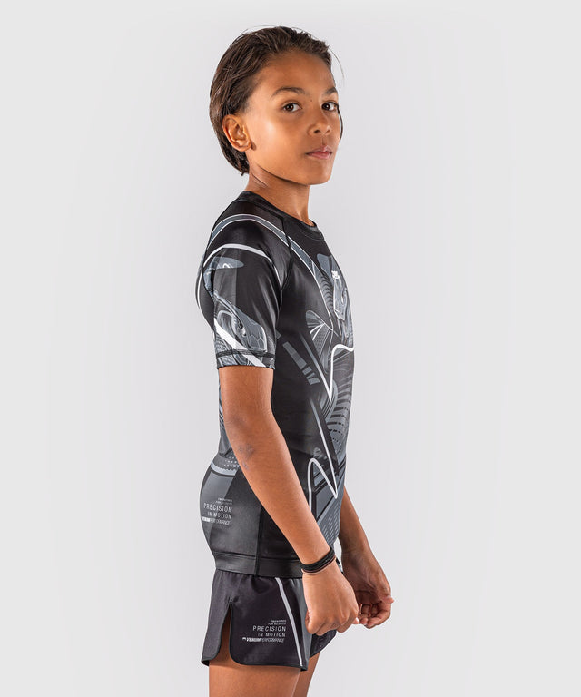 Venum Rashguard Crimson Viper 2.0 Korte Mouwen Kinderen - Zwart/Grijs