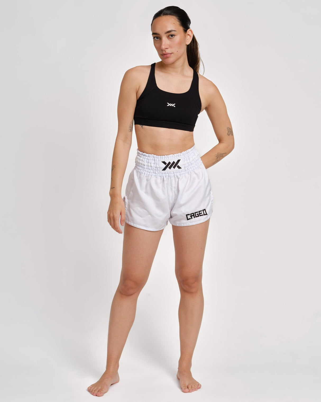 Caged Classic Muay Thai Shorts - Wit