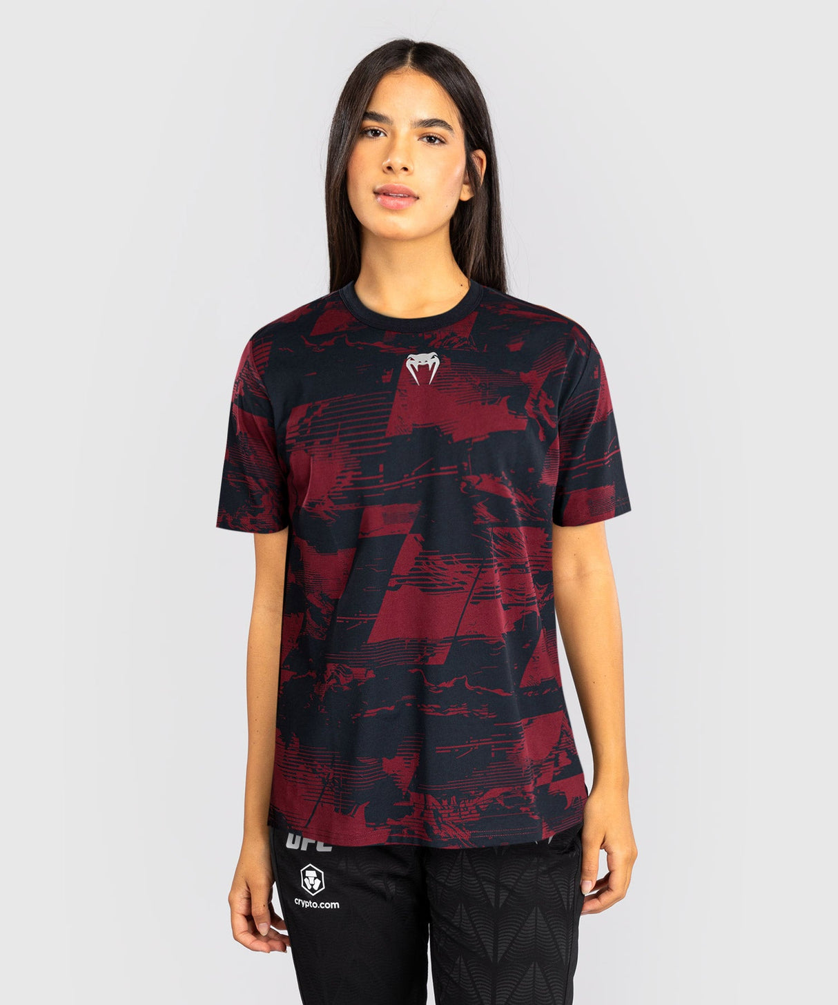 Venum UFC T-Shirt Zenith - Marineblauw/Bordeauxrood/Zilver