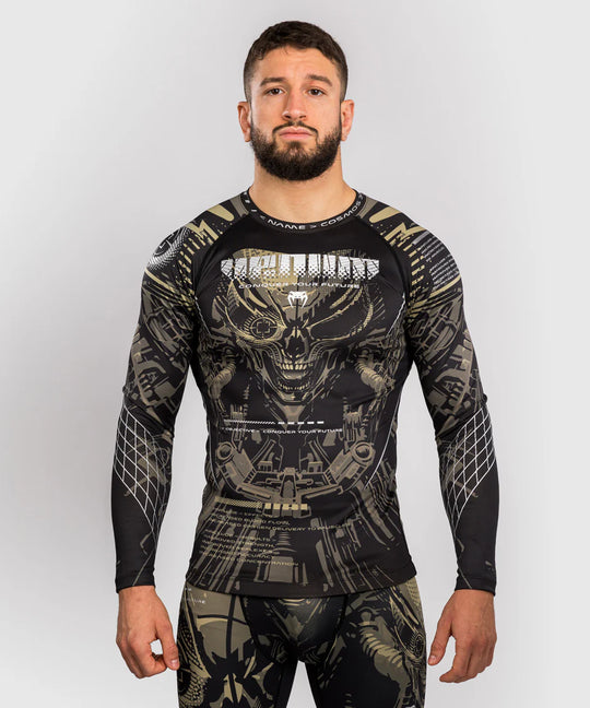 Venum Rashguard Lange Mouwen Invader - Zwart/Zand