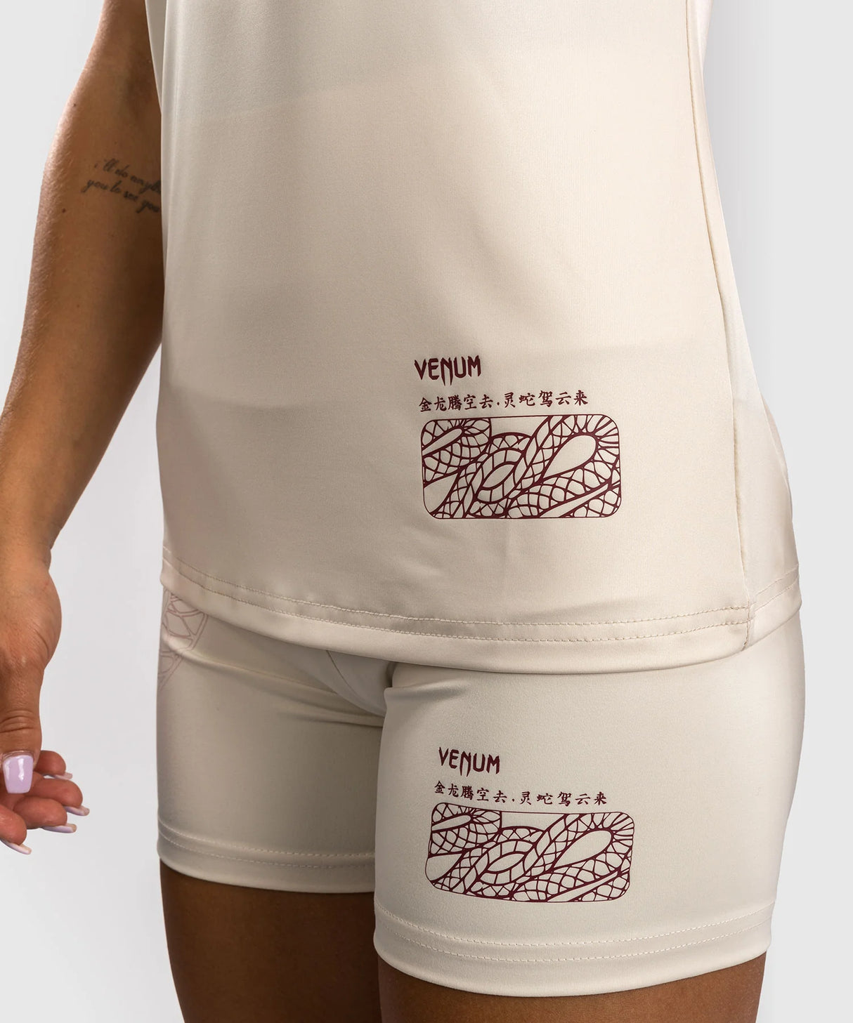 Venum Dames Dry Tech T-Shirt Serpenti - Ivory