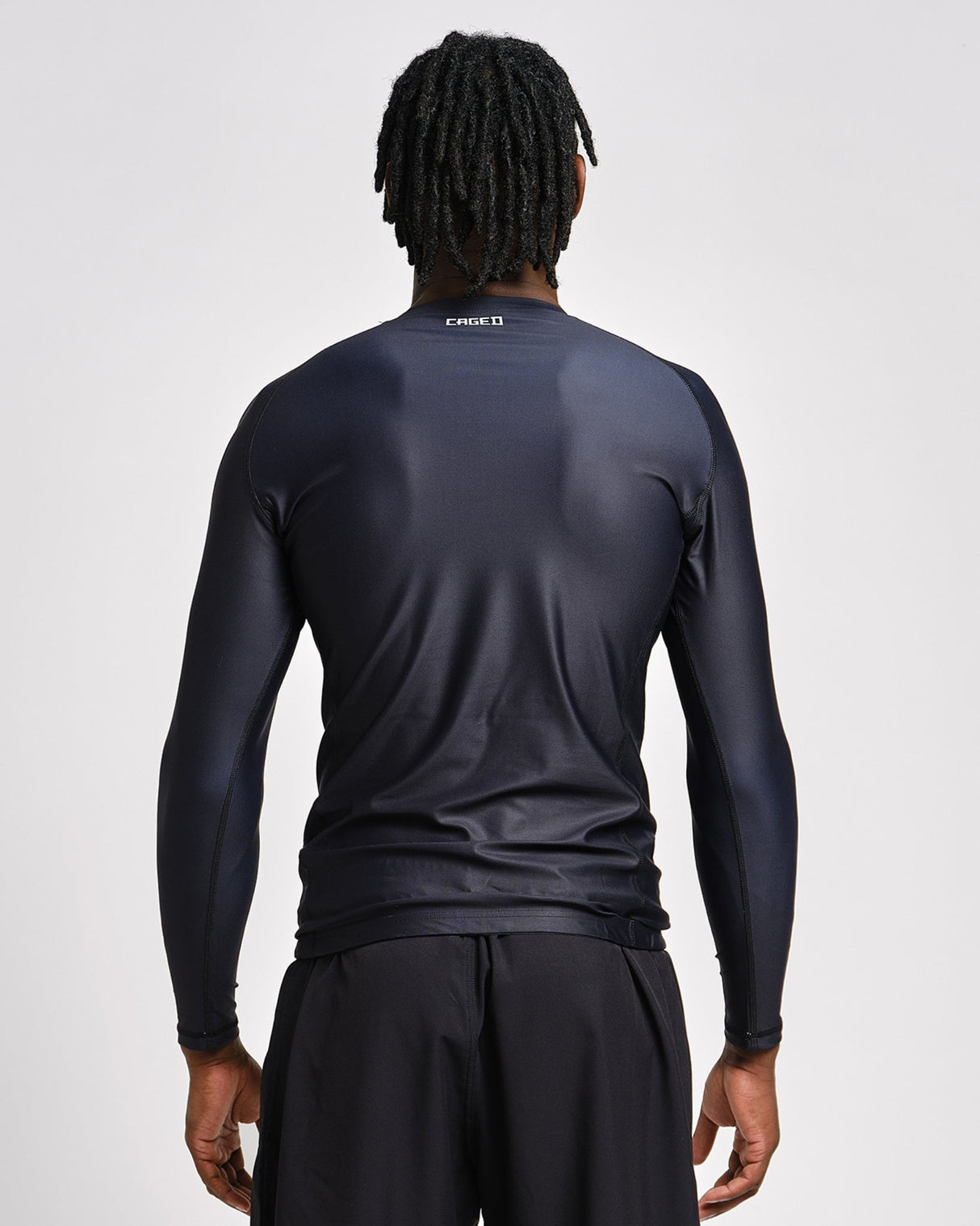 Caged Rashguard Tactical Lange Mouwen - Zwart