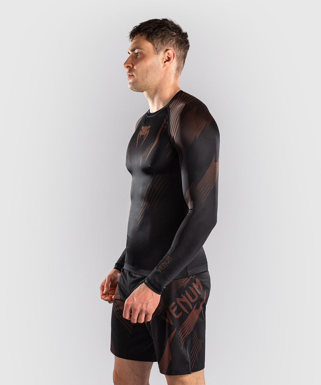 Venum Rashguard No-Gi 6.0 - Zwart/Bruin