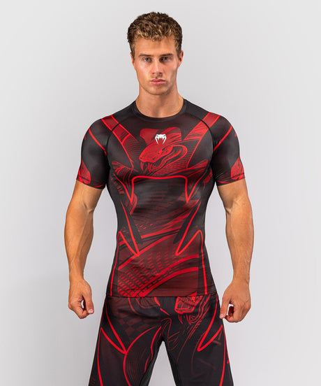 Venum Rashguard Crimson Viper 2.0 Korte Mouwen - Zwart/Rood