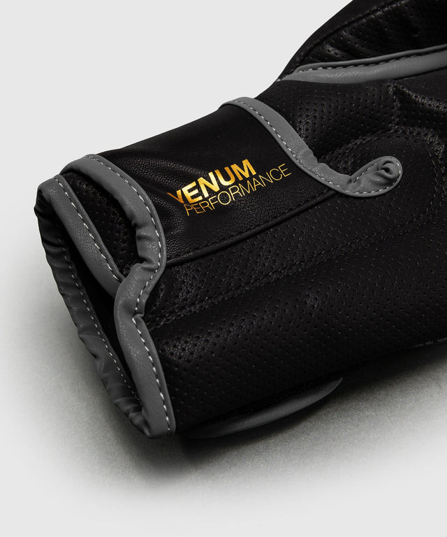 Venum Boxhandschuhe Matupa Schwarz/Grau/Gold – Rückansicht