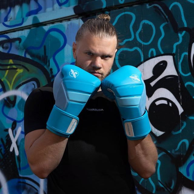 Hayabusa T3 Neon Boxing Gloves - Blue
