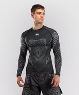 Venum Rashguard Midnight Fury - Zwart/Grijs/Zilver