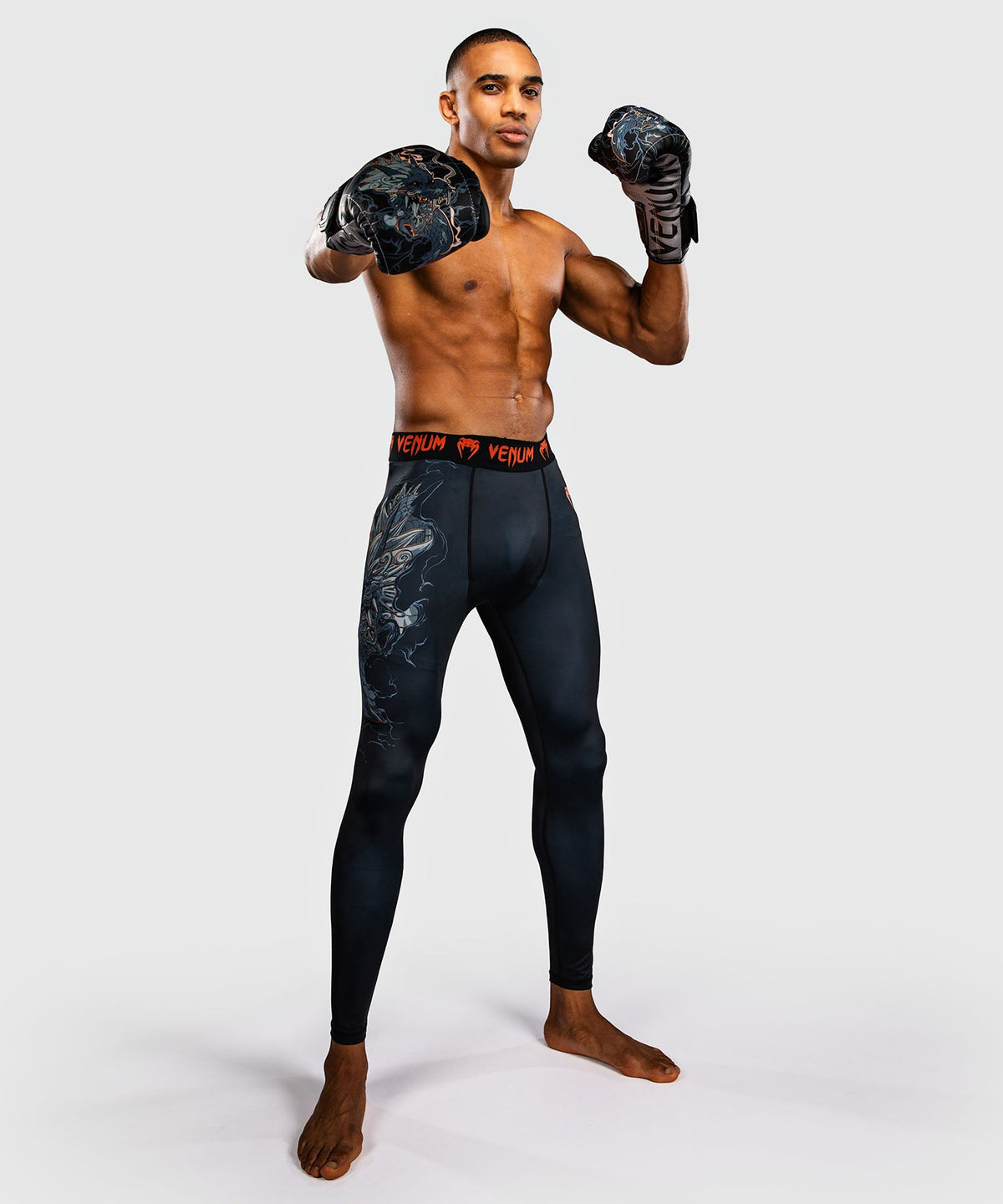 Venum Compressiebroek Thunder Dragon - Zwart/Grijs/Koper