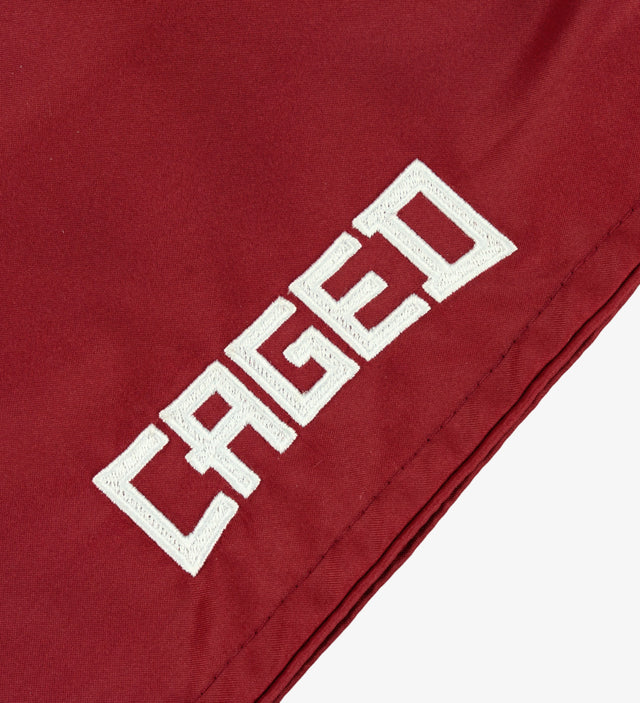 Pantaloncini Muay Thai Caged Classic – Rosso/Bianco donna