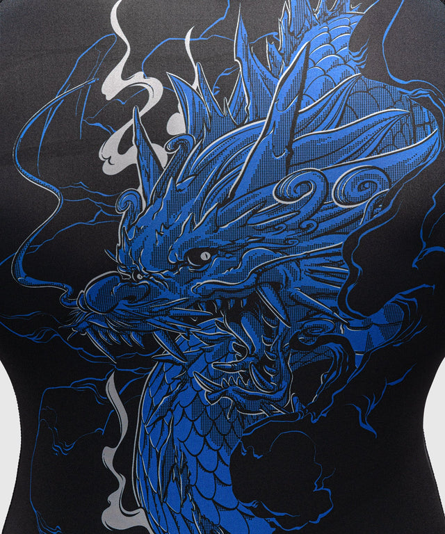 Venum Rashguard Thunder Dragon Lange Mouwen - Zwart/Koningsblauw