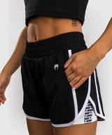 Venum Damen-Trainingsshorts Twilight – Schwarz/Weiß