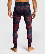 Venum UFC Compressiebroek Zenith - Marineblauw/Bordeauxrood/Zilver
