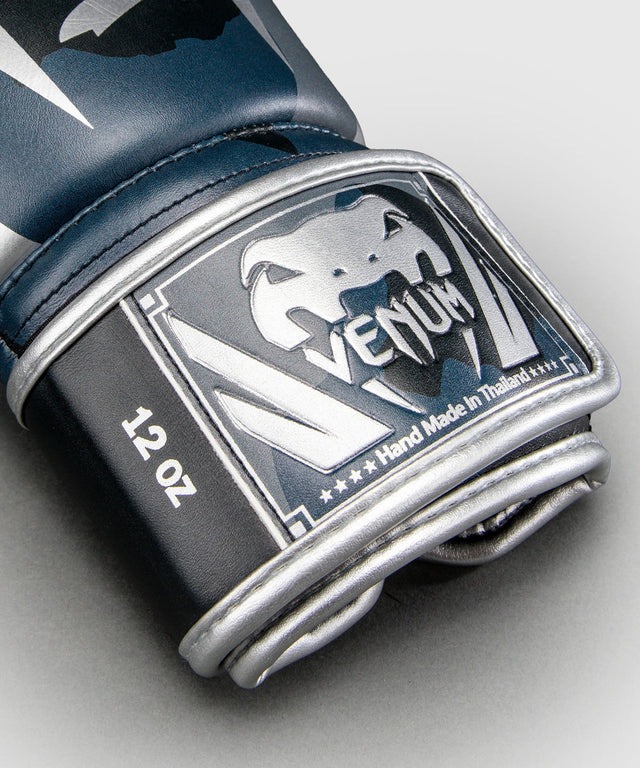 Venum Luvas de boxe Elite Camo – Azul-marinho-escuro/Azul