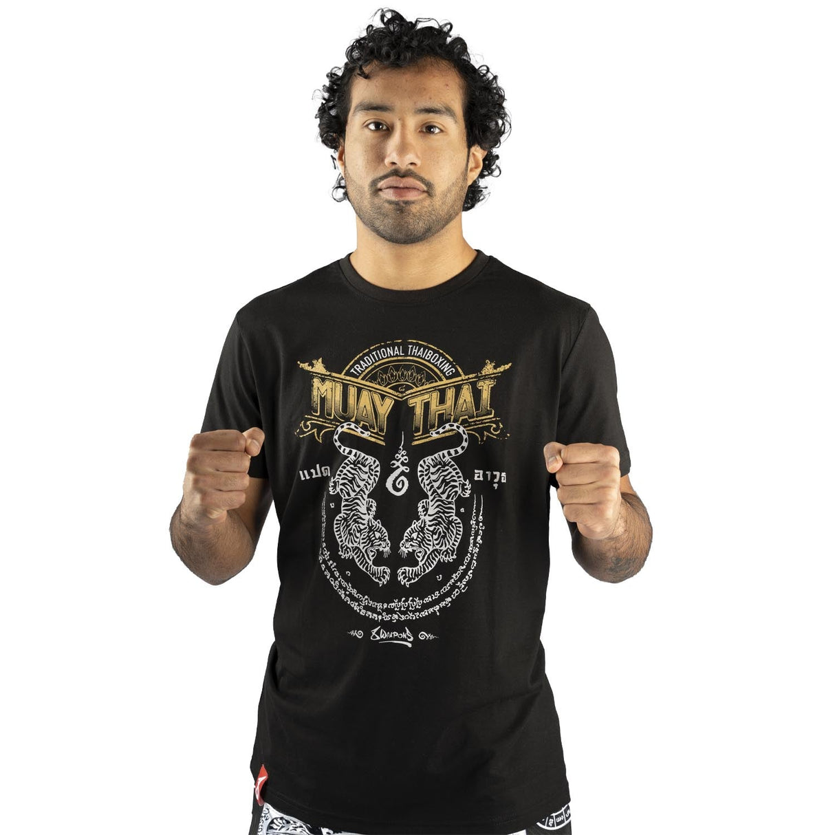8 WEAPONS T-Shirt Sak Yant Tigers - Zwart