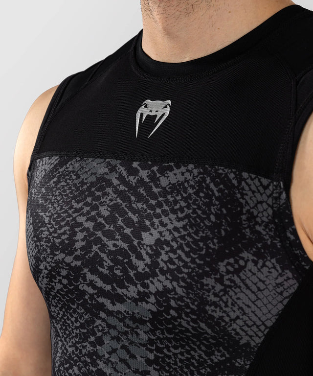 Rashguard Venum G-Fit Scales sans manches – Noir/Gris