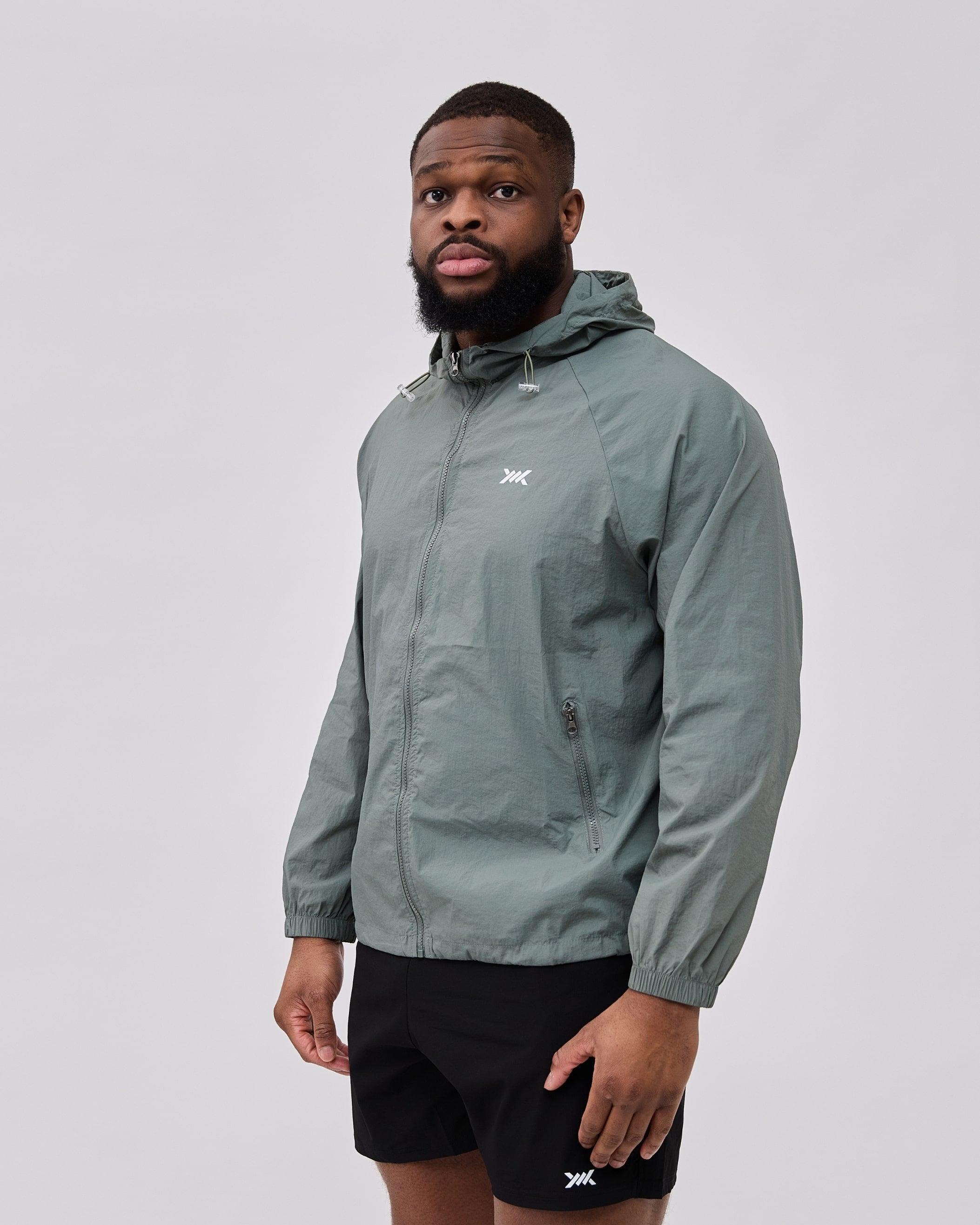 Caged Hooded Ultralight Windbreaker - Mint