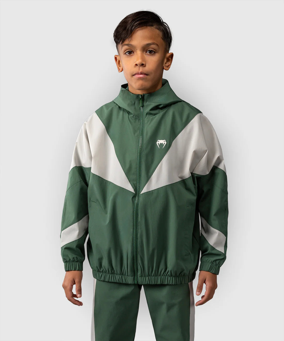 Venum Vectra Trainingsjack Kids - Groen/Gebroken Wit