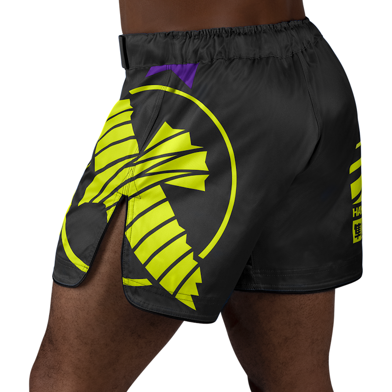 Hayabusa MMA Shorts Icon - Zwart/Neon