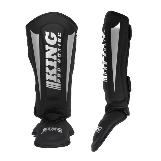 Protège-tibias King Pro Boxing Revo – Noir/Argent