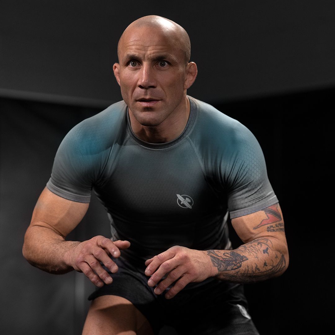 Hayabusa Rashguard Fusion Korte Mouwen - Grijs/Aqua